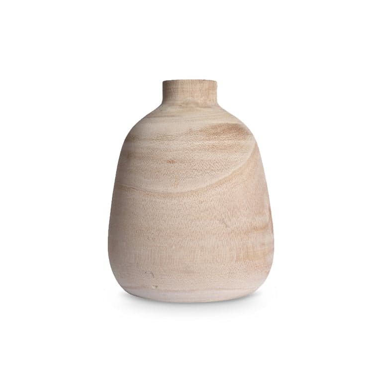 Vase Aya céramique sable bouteille posé sur table de nuit